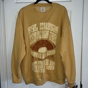 Billabong Yellow Oversized Sweatshirt